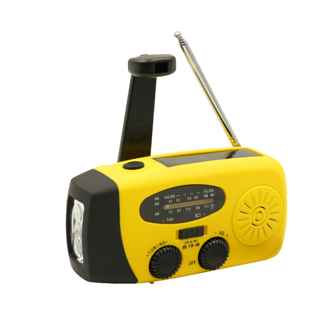 Emergency Radio - Hand Crank, Solar & USB Charging