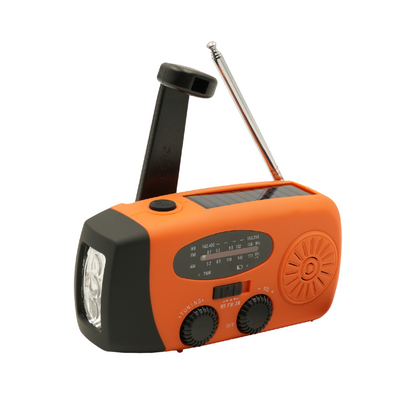 Emergency Radio - Hand Crank, Solar & USB Charging